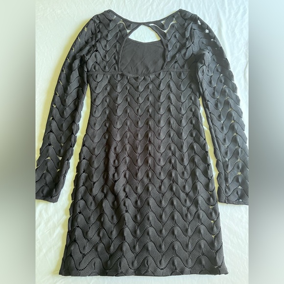Free People Wild Things Bodycon Black Dress Size Small - Picture 9 of 11
